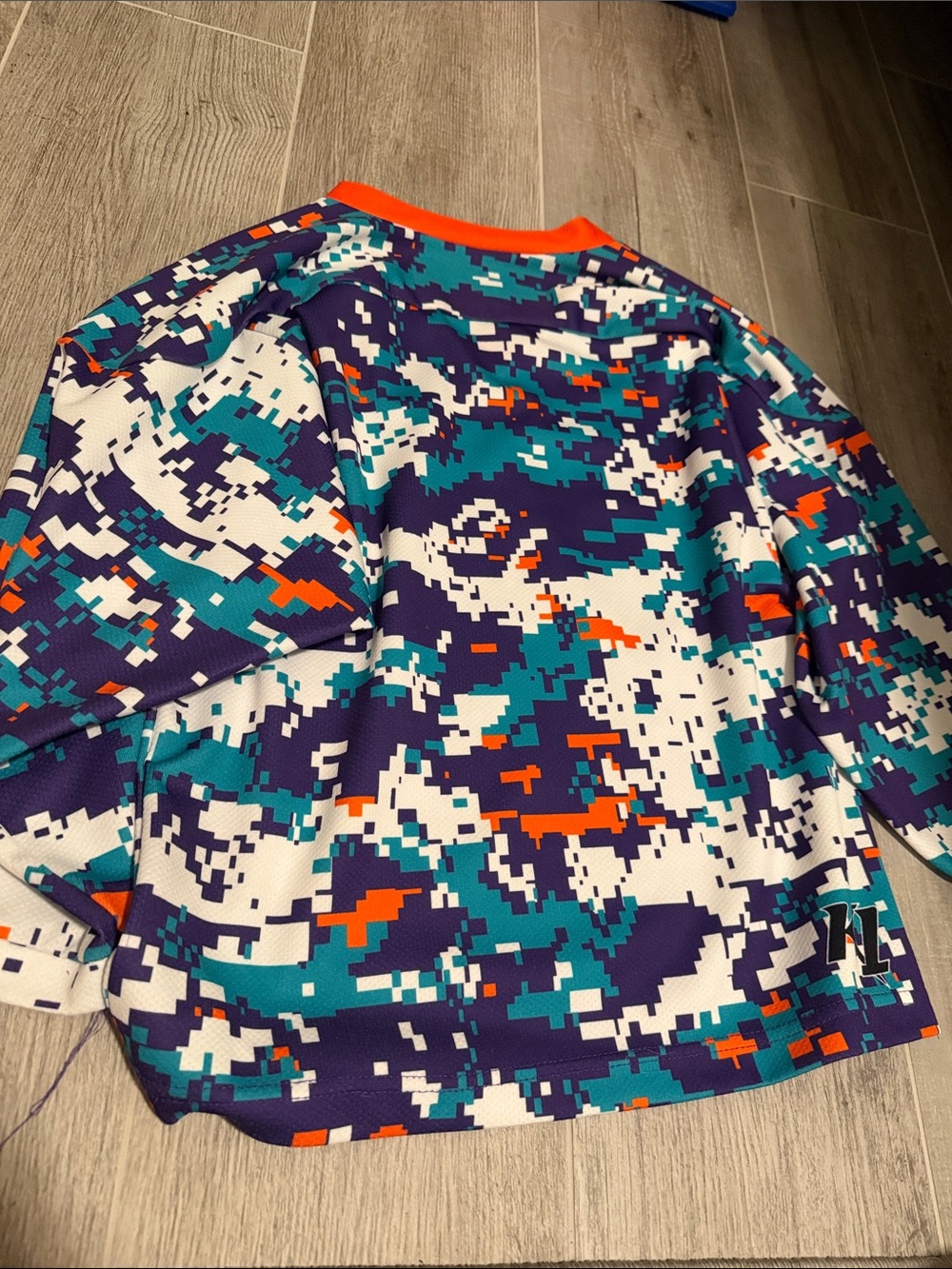 Youth Medium Orlando Solar Bears Kids Hockey Jersey - Purple/Teal/Orange - Picture 3 of 3